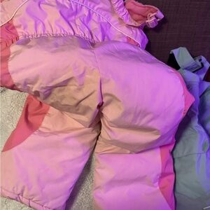 Pink Puffy Insulated Overalls